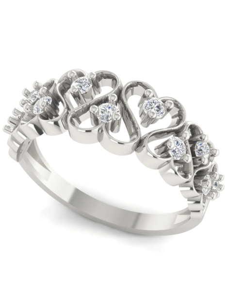 UROCZY PIERŚCIONEK Z SEDUSZKAMI ZDOBIONY CYRKONIAMI SREBRO 925