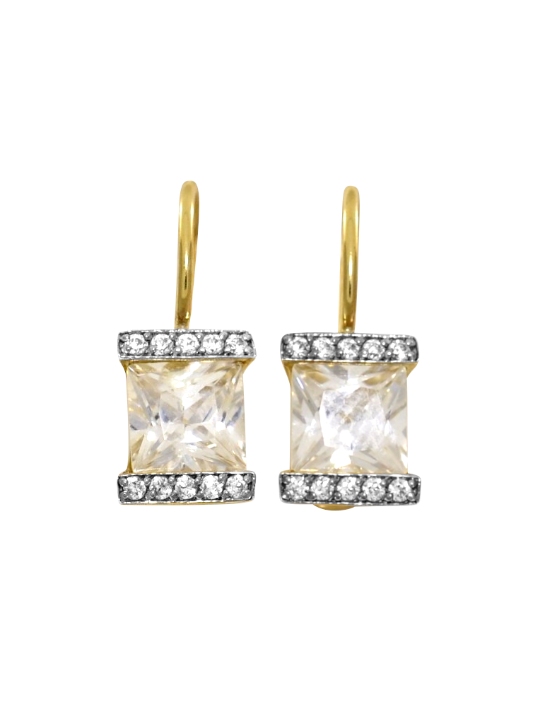 ZŁOTE KOLCZYKI KWADRATOWE PR. 585