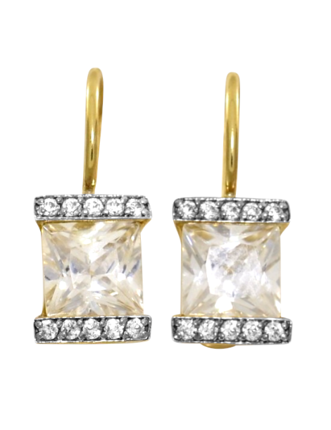 ZŁOTE KOLCZYKI KWADRATOWE PR. 585