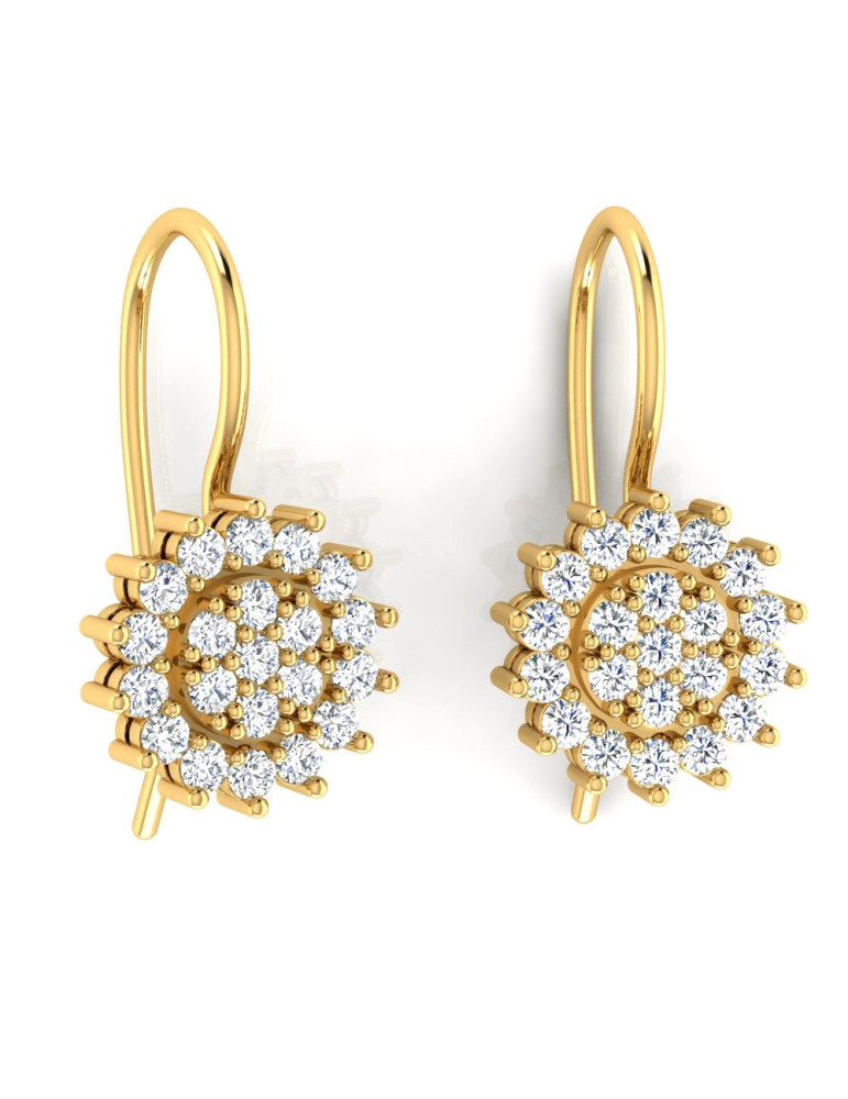 ZŁOTE KOLCZYKI Z CYRKONIAMI PRÓBA 333