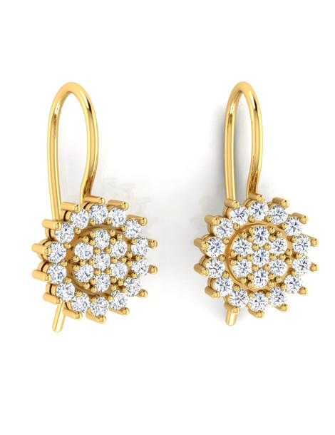 ZŁOTE KOLCZYKI Z CYRKONIAMI PRÓBA 333