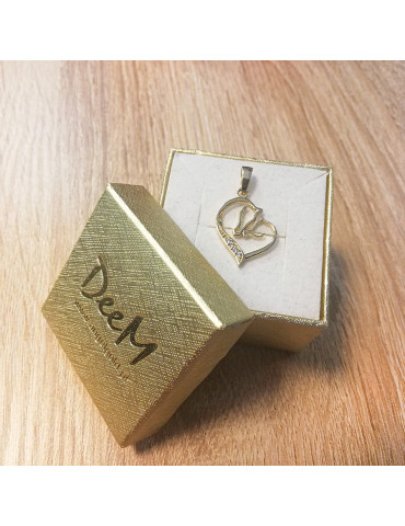 ZŁOTY WISIOREK SERCE Z KONIEM PR. 333 SERDUSZKO KOŃ