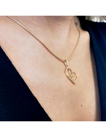 ZŁOTY WISIOREK SERCE Z KONIEM PR. 333 SERDUSZKO KOŃ