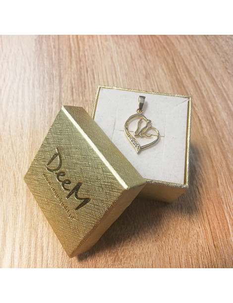 ZŁOTY WISIOREK SERCE Z KONIEM PR. 333 SERDUSZKO KOŃ