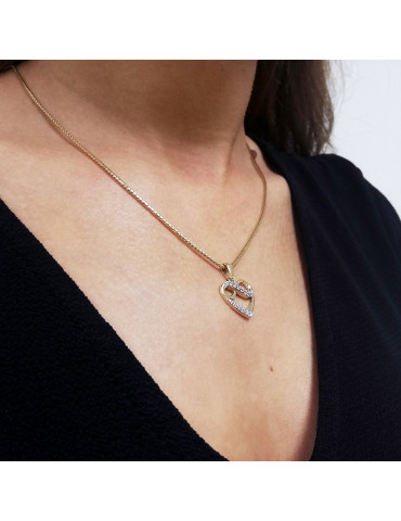 ZŁOTY WISIOREK SERCE ZNAK NIESKOŃCZONOŚCI INFINITY PR. 585