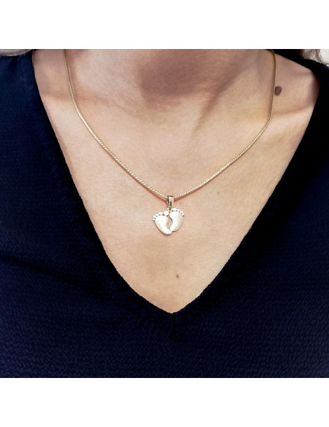 ZŁOTY WISIOREK STOPKI DZIECIĘCE PR. 585