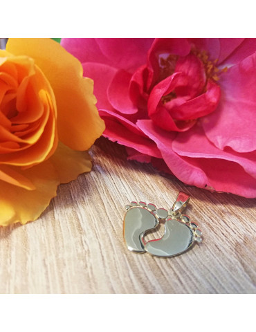 ZŁOTY WISIOREK STOPKI DZIECIĘCE PR. 585