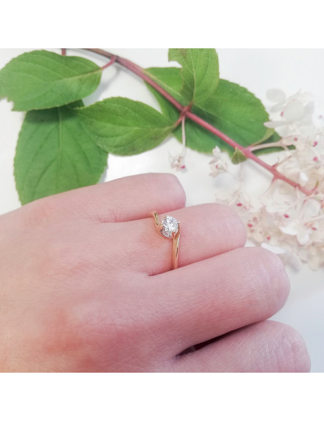 ZŁOTY PIERŚCIONEK ZARĘCZYNOWY PR. 585