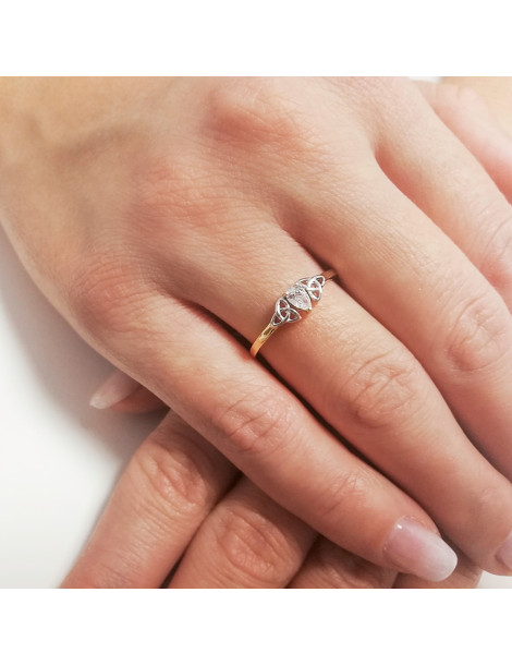 ZŁOTY PIERŚCIONEK ZARĘCZYNOWY PR. 585