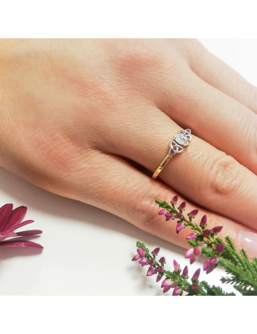 ZŁOTY PIERŚCIONEK ZARĘCZYNOWY PR. 585