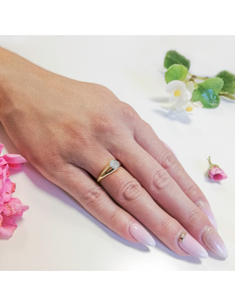 ZŁOTY PIERŚCIONEK ZARĘCZYNOWY PR. 585