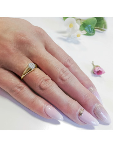 ZŁOTY PIERŚCIONEK ZARĘCZYNOWY PR. 585