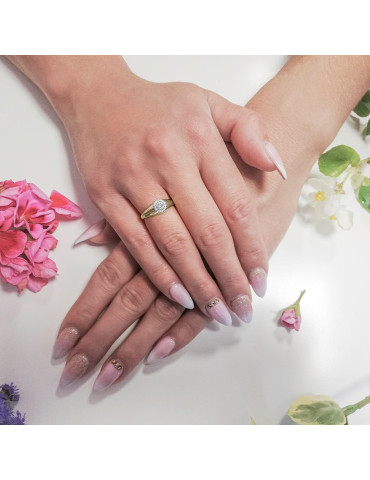 ZŁOTY PIERŚCIONEK ZARĘCZYNOWY PR. 585