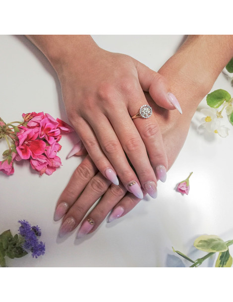 OKRĄGŁY PIERŚCIONEK Z CYRKONIAMI ZE ZŁOTA 585