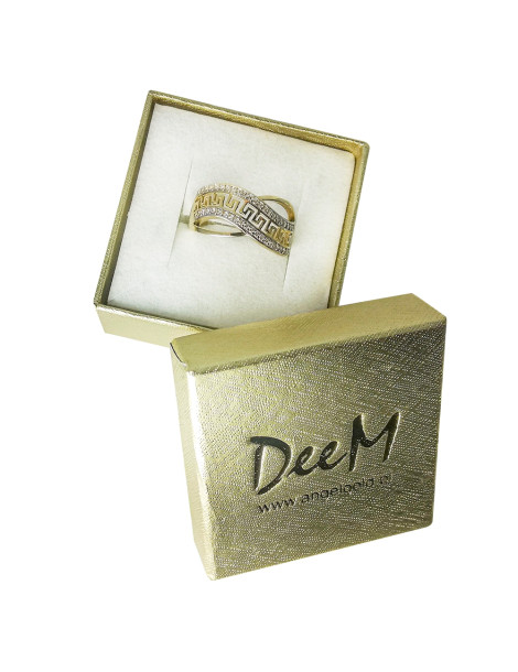 ZŁOTY PIERŚCIONEK WZÓR GRECKI PR. 585 SZEROKI