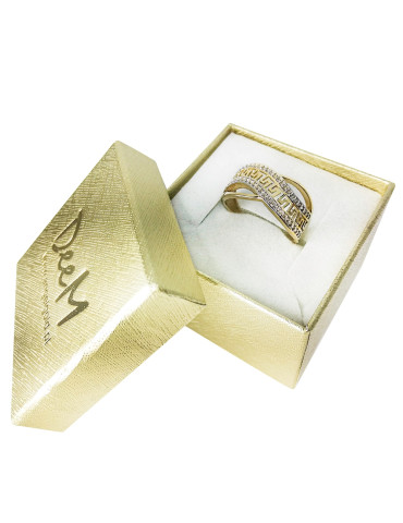 ZŁOTY PIERŚCIONEK WZÓR GRECKI PR. 585 SZEROKI