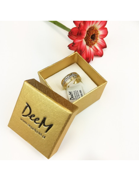 ZŁOTY AŻUROWY PIERŚCIONEK Z GRECKIM WZOREM PR. 333