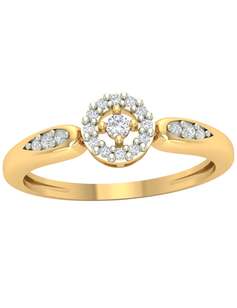 ZŁOTY PIERŚCIONEK ZARĘCZYNOWY Z UROCZYMI CYRKONIAMI PR. 585