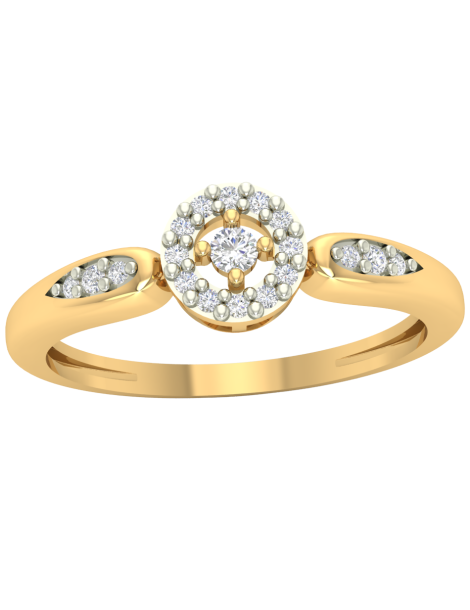 ZŁOTY PIERŚCIONEK ZARĘCZYNOWY Z UROCZYMI CYRKONIAMI PR. 585