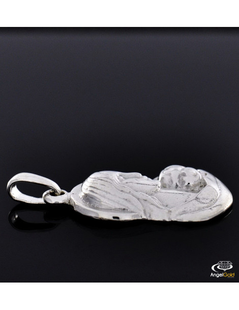 SREBRNY MEDALIK MATKA BOSKA Z DZIECIĄTKIEM PR. 925