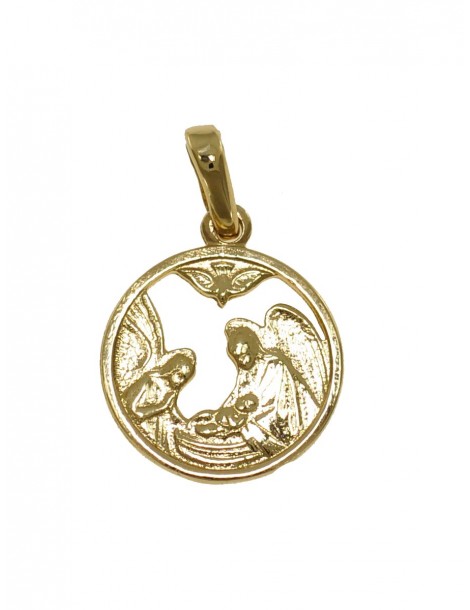ZŁOTY MEDALIK Z ANIOŁKAMI PR. 585