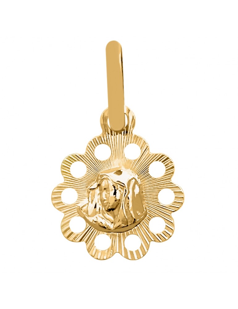 ZŁOTY MEDALIK Z MATKĄ BOSKĄ CZĘSTOCHOWSKĄ DIAMENTOWANY PR. 585