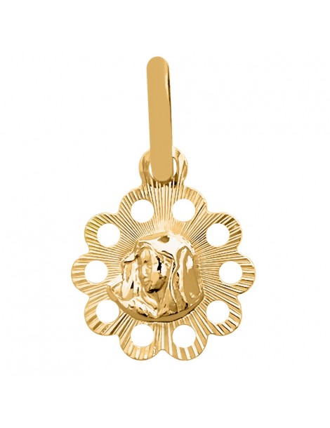 ZŁOTY MEDALIK Z MATKĄ BOSKĄ CZĘSTOCHOWSKĄ DIAMENTOWANY PR. 585