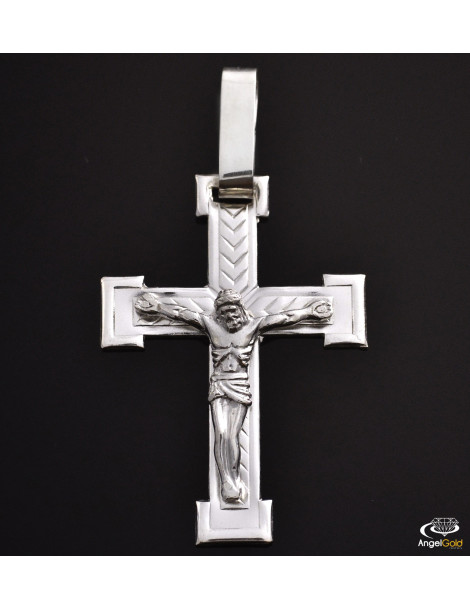 SREBRNY KRZYŻ Z UKRZYŻOWANYM JEZUSEM PR. 925