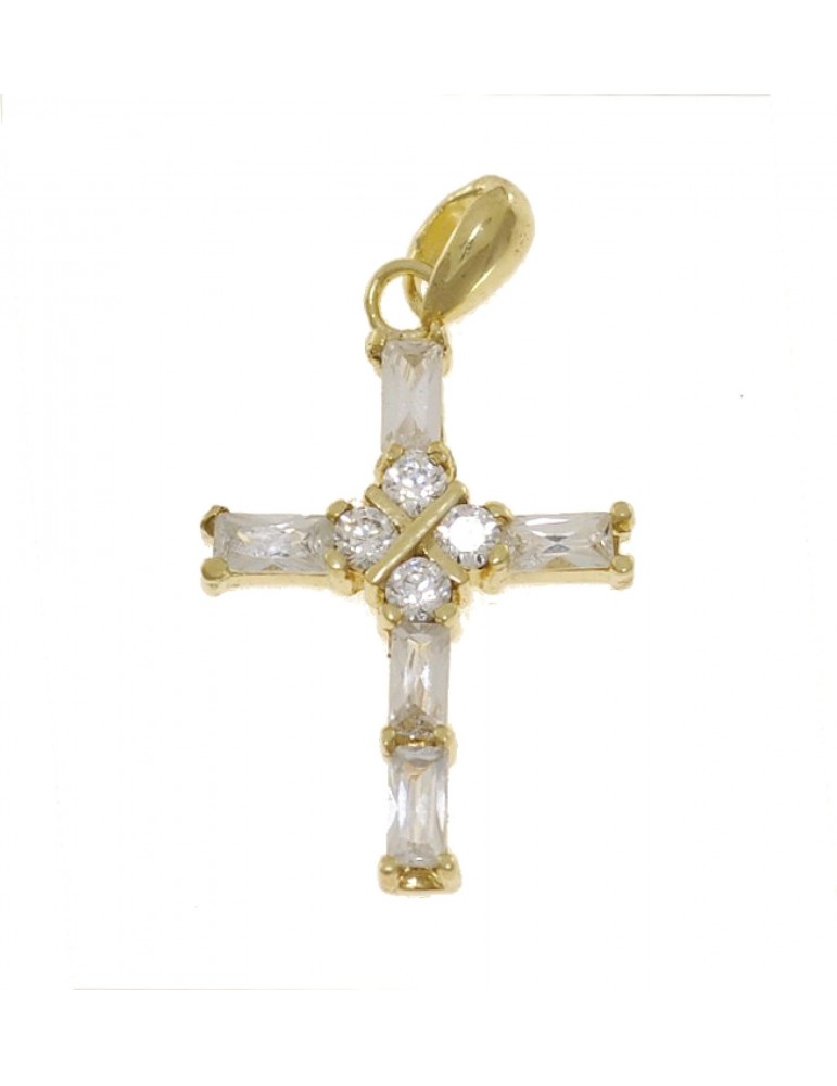 ZŁOTY KRZYŻYK OZDOBNY Z CYRKONIAMI PR. 333