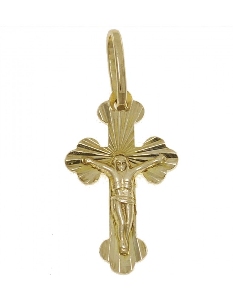 ZŁOTY KRZYŻYK DIAMENTOWANY Z JEZUSEM CHRYSTUSEM PR. 333