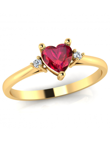 ZŁOTY PIERŚCIONEK Z RUBINEM...