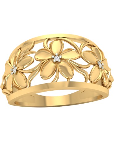 ZŁOTY PIERŚCIONEK W KWIATY...