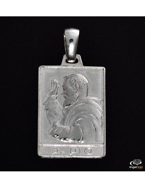 SREBRNY MEDALIK Z ŚWIĘTYM OJCEM PIO PR. 925