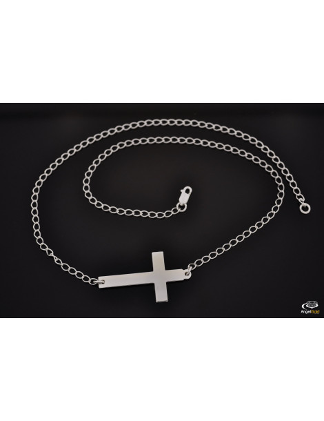 SREBRNY NASZYJNIK KRZYŻYK NA ŁAŃCUSZKU PR. 925 + GRAWER GRATIS