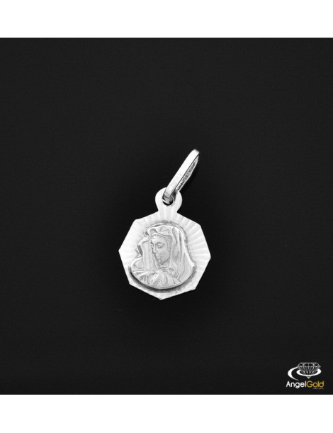 SREBRNY MEDALIK Z MATKĄ BOSKĄ CZĘSTOCHOWSKĄ DIAMENTOWANY PR. 925