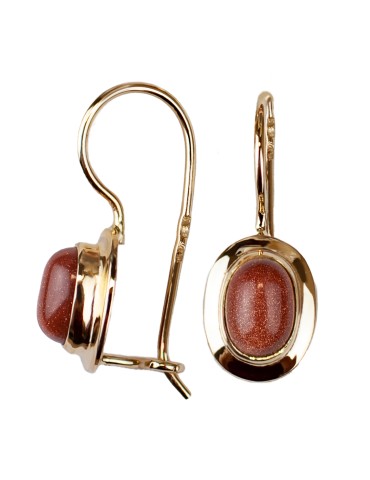 ZŁOTE KOLCZYKI Z PIASKIEM...