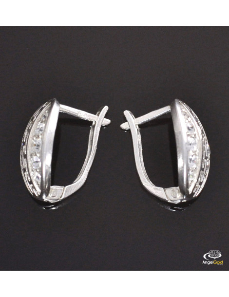 SREBRNE KOLCZYKI WZÓR GRECKI ZAPIĘCIA ANGIELSKIE PR. 925