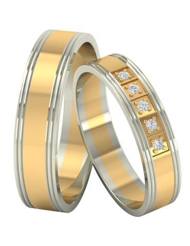 DWUKOLOROWE OBRĄCZKI ŚLUBNE...