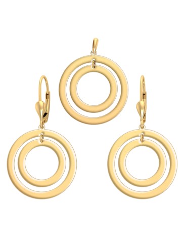 ZŁOTY KOMPLET KOŁA WISIOREK...