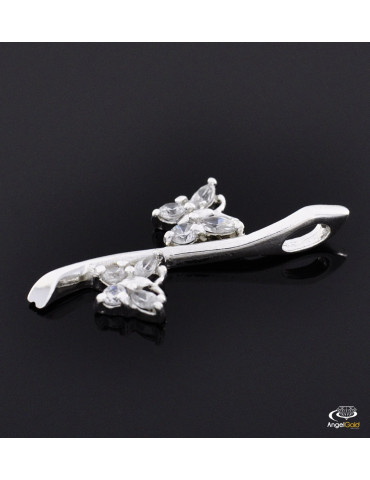 SREBRNY KOMPLET MOTYLKI Z CYRKONIAMI PR. 925