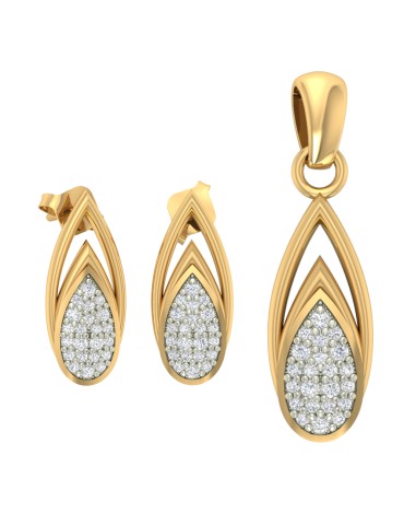 ZŁOTY KOMPLET ŁEZKI Z...