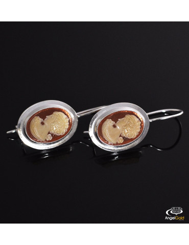 SREBRNY KOMPLET KAMEA Z DAMĄ PR. 925