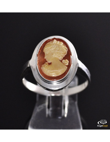 SREBRNY KOMPLET KAMEA Z DAMĄ PR. 925