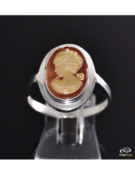 SREBRNY KOMPLET KAMEA Z DAMĄ PR. 925