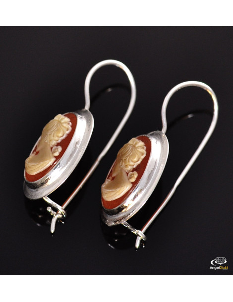 SREBRNY KOMPLET KAMEA Z DAMĄ PR. 925