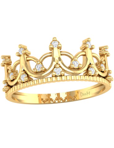 ZŁOTY PIERŚCIONEK KORONA Z...