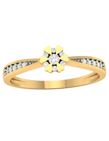 ZŁOTY PIERŚCIONEK KWIATEK Z...