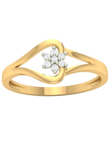 ZŁOTY PIERŚCIONEK KWIATEK Z...