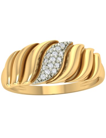 ZŁOTY PIERŚCIONEK FALE Z...