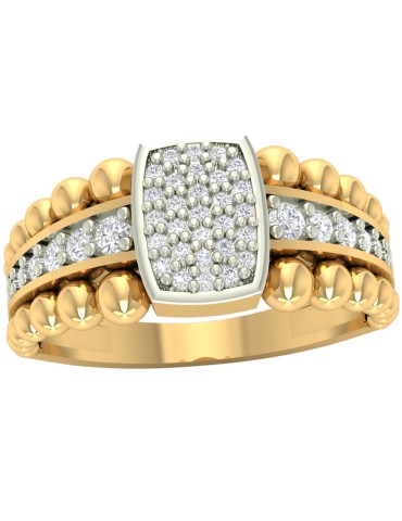 BOGATO ZDOBIONY PIERŚCIONEK...